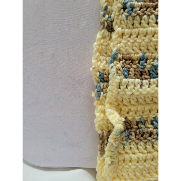 Handmade Crochet Shawl Long Scarf Wrap Neutral Colors 69"x 16.5" - Picture 6 of 8